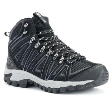 Pacific Mountain Crest Men's Waterproof Hiking Shoes, Size: 7.5, Black