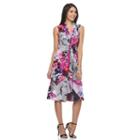 Women's Dana Buchman Crepe Fit & Flare Dress, Size: Small, Pink