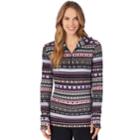 Women's Cuddl Duds Half-zip Hooded Fleece, Size: Medium, Pink