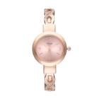 Vivani Women's Crystal Crisscross Cuff Watch, Pink