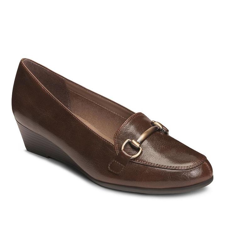 A2 By Aerosoles Love Spell Women's Wedge Loafers, Size: Medium (11), Brown