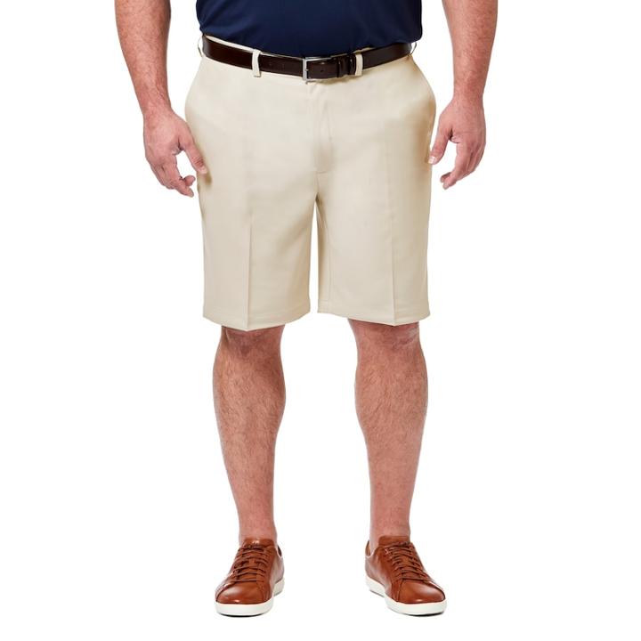 Big & Tall Haggar&reg; Cool 18&reg; Pro Classic-fit Flat-front Shorts, Men's, Size: 48, Lt Beige