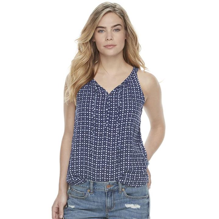 Petite Sonoma Goods For Life&trade; Challis Tank, Women's, Size: S Petite, Dark Blue