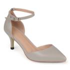 Journee Collection Ike Women's Akle Strap High-heels, Size: 8.5, Grey