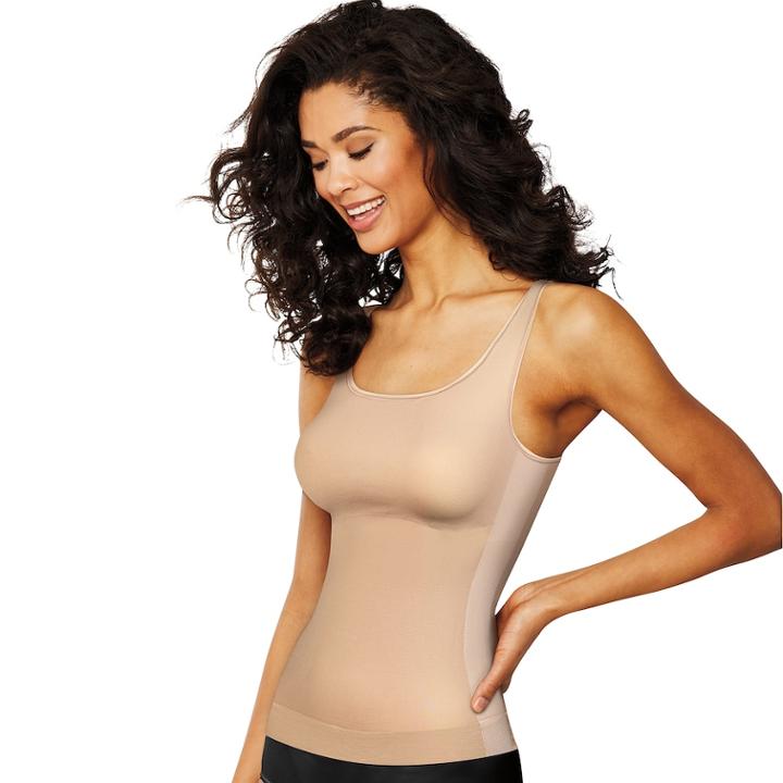 Women's Bali Comfort Revolution Seamless Camisole Df1007, Size: Large, Dark Beige