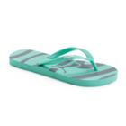 Puma Women's Striped Flip-flops, Size: 8, Silver