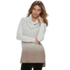Women's Apt. 9&reg; Ombre Removeable Cowlneck Sweater, Size: Large, White
