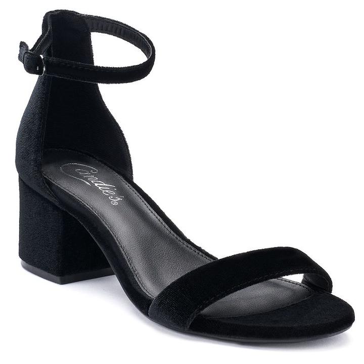 Candie's&reg; Cosmos Women's Block-heel Sandals, Size: Medium (9.5), Black