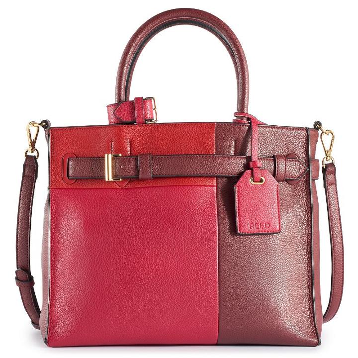 Reed Rk40 Medium Belted Convertible Satchel, Women's, Dark Red