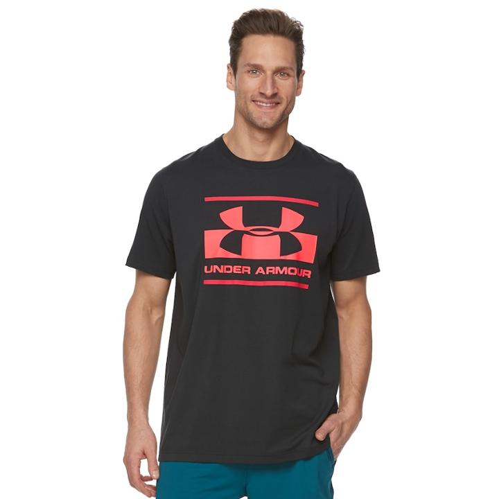 Men's Under Armour Block Logo Tee, Size: Medium, Oxford