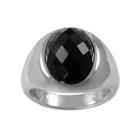 Sterling Silver Onyx Ring, Women's, Size: 12, Black