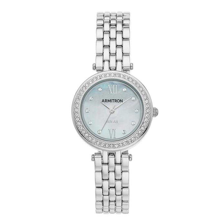 Armitron Women's Crystal Solar Watch - 75/5623mpsv, Size: Small, Grey