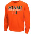 Men's Miami Hurricanes Fleece Sweatshirt, Size: Large, Drk Orange