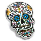 Day Of The Dead Skull Pin, Men's, Multicolor