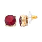 Dana Buchman Round Button Stud Earrings, Women's, Red