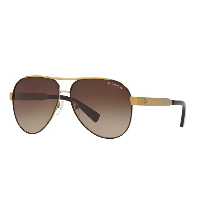 Armani Exchange Ax2018s 59mm Pilot Gradient Sunglasses, Adult Unisex, Dark Brown
