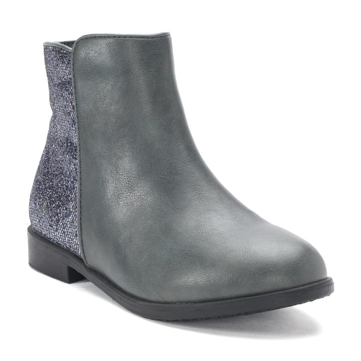 So&reg; Charlotte Girls' Ankle Boots, Size: 1, Grey