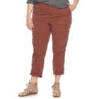 Plus Size Sonoma Goods For Life&trade; Diana Comfort Waist Capris, Women's, Size: 20 W, Dark Brown