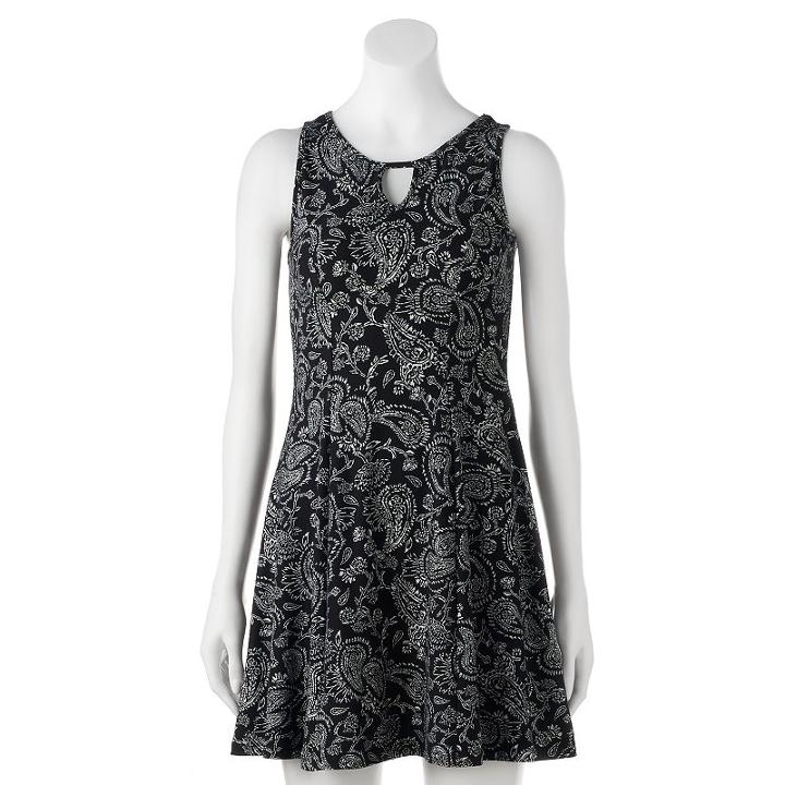 Juniors' Mudd&reg; Keyhole Fit & Flare Dress, Girl's, Size: Xl, Oxford