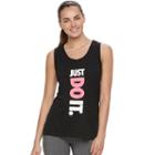Women's Nike Sportswear Just Do It Racerback Tank Top, Size: Xs, Grey (charcoal)