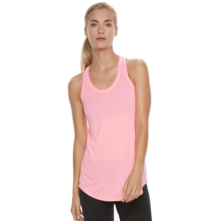 Women's Tek Gear&reg; Jersey Racerback Tank, Size: Xs, Brt Pink