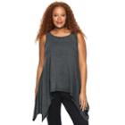 Plus Size Rock & Republic&reg; V-back Studded Tank, Women's, Size: 2xl, Black