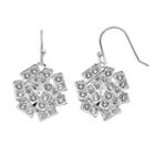 Simply Vera Vera Wang Rectangle Drop Earrings With Swarovski Crystals, Women's, White