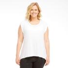 Plus Size Marika Curves High-low Tee, Women's, Size: 2xl, White