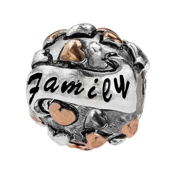 Individuality Beads Sterling Silver & 14k Rose Gold Over Silver Family Bead, Women's