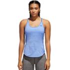 Women's Adidas Performer 3-stripes Tank, Size: Large, Med Blue