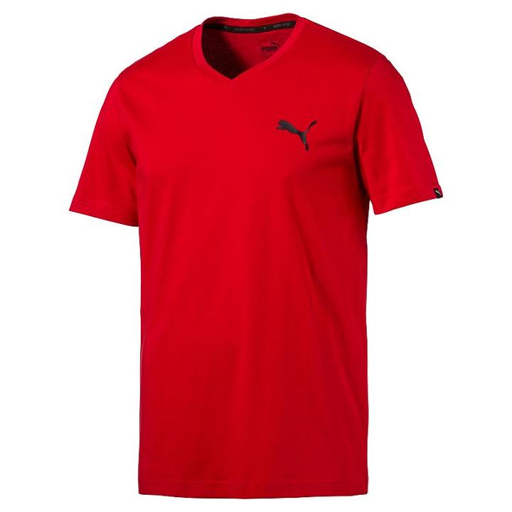 Men's Puma Logo Tee, Size: Medium, Red