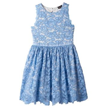 Girls 7-16 Lilt Blue Lace Overlay Dress, Girl's, Size: 10, Med Blue