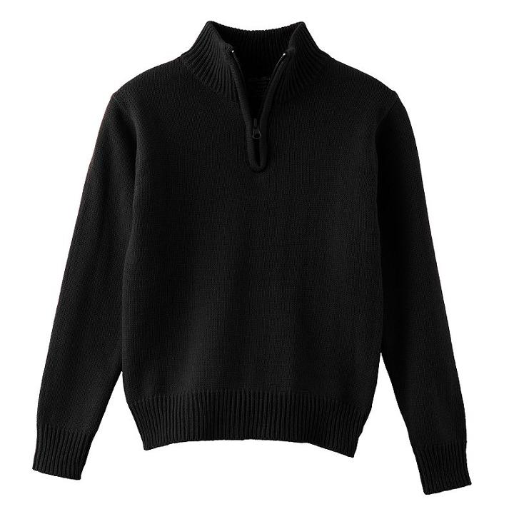Boys 8-20 Eddie Bauer Quarter-zip Sweater, Boy's, Size: 5-6, Black