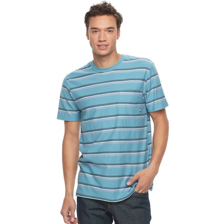 Men's Vans Lower Up Striped Tee, Size: Large, Dark Blue