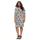 Plus Size Dana Buchman Faux Wrap Dress, Women's, Size: 0x, Dark Beige