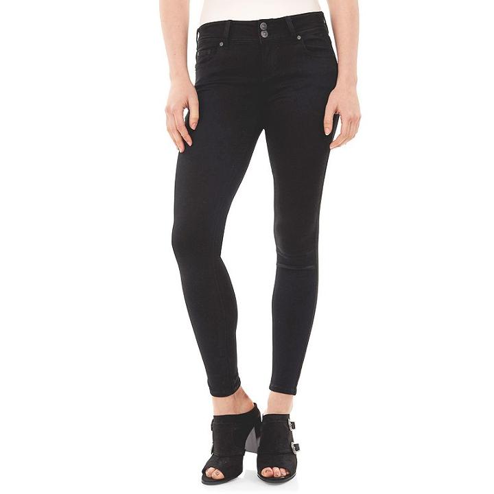 Juniors' Wallflower Black Ultra Skinny Jeans, Teens, Size: 7, Brt Yellow