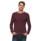 Men's Apt. 9&reg; Soft Touch Slubbed Henley, Size: Small, Red