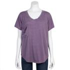 Juniors' Grayson Threads Relaxed Burnout Tee, Teens, Size: Small, Drk Purple
