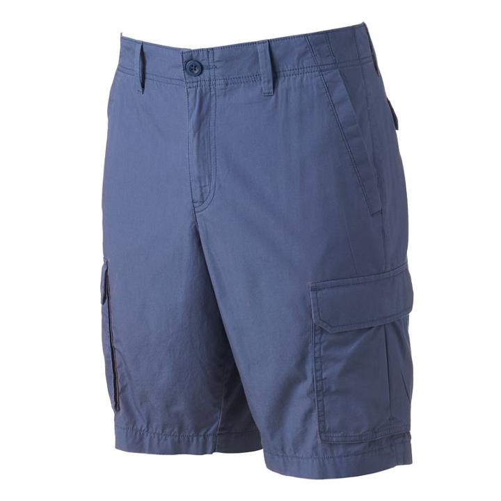 Big & Tall Apt. 9&reg; Modern-fit Solid Poplin Cargo Shorts, Men's, Size: 48, Med Blue