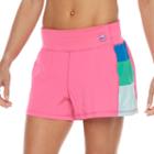 Women's Fila Sport&reg; Colorblock Running Shorts, Size: Xl, Med Pink