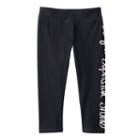 Girls 7-16 & Plus Size So&reg; Leg Graphic Capri Yoga Pants, Girl's, Size: 12 1/2, Black