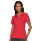 Women's Croft & Barrow&reg; Classic Solid Polo, Size: Medium, Pink