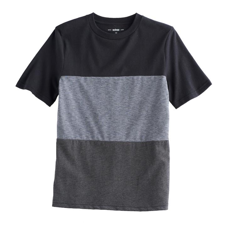 Boys 8-20 Urban Pipeline Colorblock Tee, Size: Small, Black