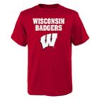 Boys' 4-18 Wisconsin Badgers Goal Line Tee, Size: 8-10, Dark Red