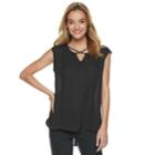 Women's Apt. 9&reg; Cross Front Dolman Top, Size: Xxl, Black