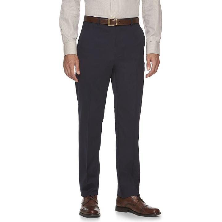 Men's Chaps Classic-fit Wool-blend Performance Suit Pants, Size: 42x30, Blue (navy)