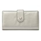 Apt. 9&reg; Soho Leather Rfid-blocking Tab Clutch, Women's, Light Grey