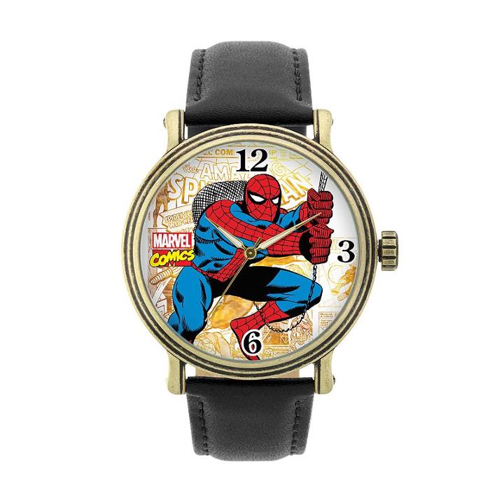Spider-man Leather Watch, Black