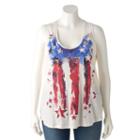 Plus Size Rock & Republic&reg; Embellished Stars & Stripes Tank, Women's, Size: 3xl, White Oth