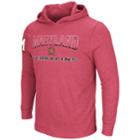 Men's Maryland Terrapins Thermal Hooded Tee, Size: Large, Dark Red